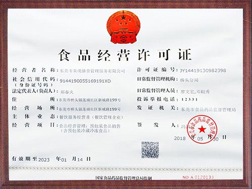 食品经营许可证